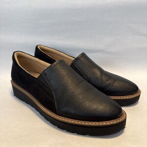 Naturalizer Effie Oxford Flat - Women's Size 8 Black leather and Suede Slip-on